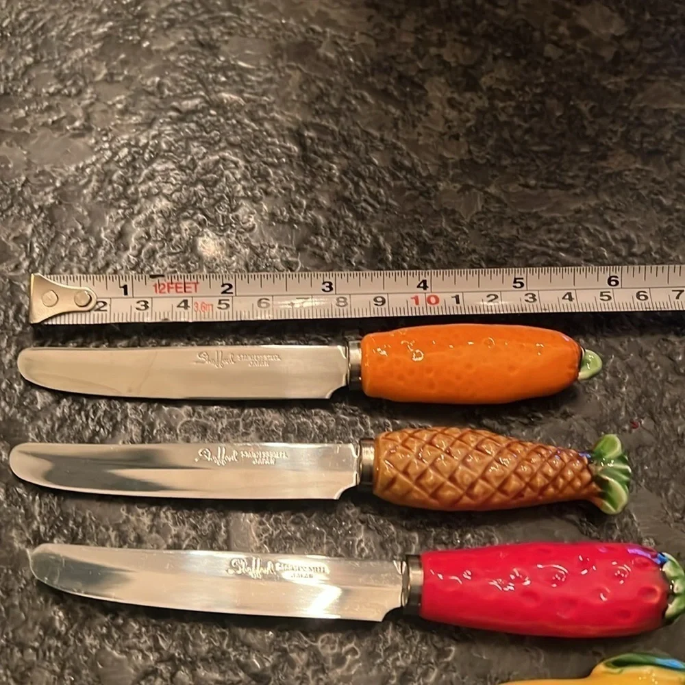 Set of 6 Stafford Stainless Steel Ceramic Handle Knives